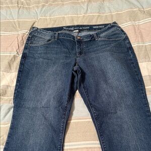 Natural Reflections Women's Dark Blue Straight Leg Jeans